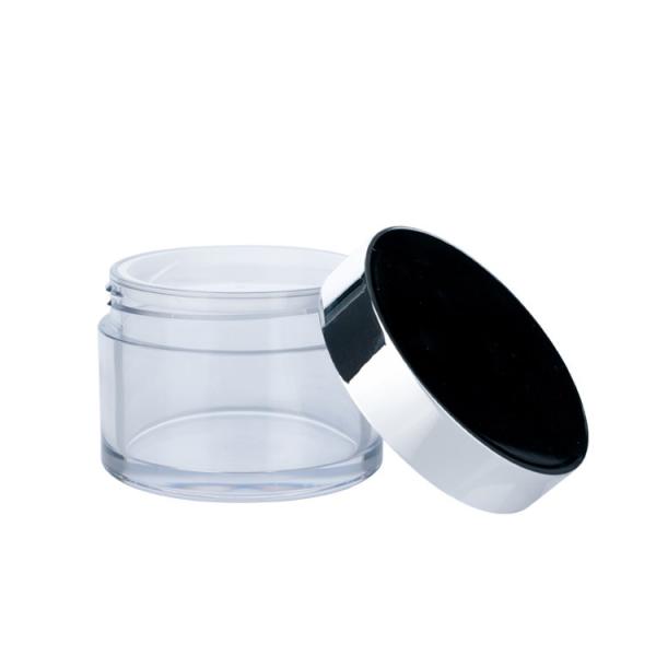 Buy cheap 100g Transparent Empty Cream Jar With Silver Lid For Skincare Products from wholesalers