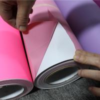 Buy cheap 0.08mm Pink Self Adhesive Vinyl Sticker Advertisement Material For Cutting product