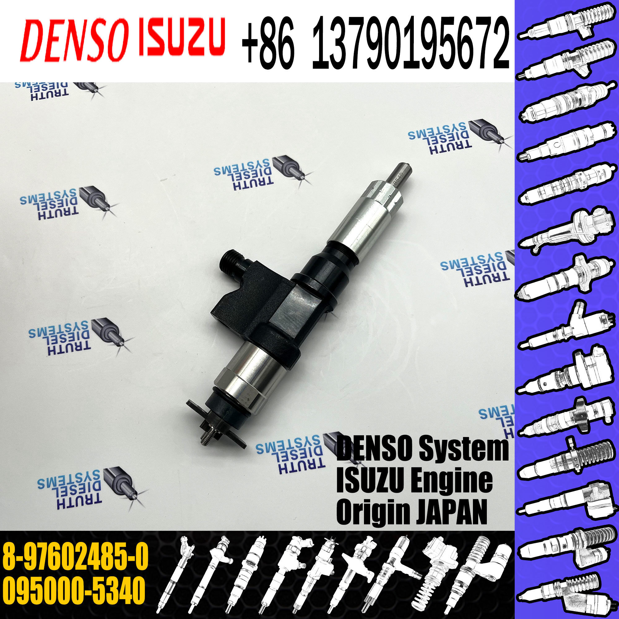 fuel injector 095000-5340 8-97602485-0 8-97602485-4 injector for ISUZU 4HK1 6HK injector nozzle 095000-5343
