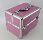 Multi Color Diamond ABS Aluminum Makeup Train Box , Protable Cosmetic Vanity