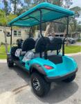 Blue 4-Seater Front-Facing Hunting Electric Golf Cart 72v 150ah Lithium Battery