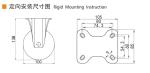 Yellow Industrial Castor Wheels 4 Inch 100mm 300 Kg Caster Wheels