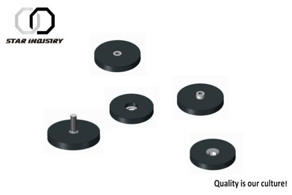 Quality Rubber covered N52 NdFeB magnets for outdoor &amp; indoor lighting , Customized rubber coated mounting magnets for LED lamps for sale