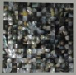 Bar Decoration Black Pearl Mosaic Tile Square Design Groutless Mosaic Tile