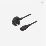 AC BS1363 3 Pin Power Cord Cable Plug PVC Jacket Male To IEC C13 Female