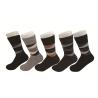 Buy cheap Wool / Spandex Brown Stripes Thermal Winter Socks For Adults Custom Made Size from wholesalers