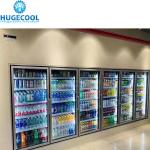 10 Glass Door Silver Walk in Cooler for Kitchen Mini Monoblock Refrigeration