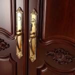 2 Leaf Double Laminated Wooden Doors 120mins Front Entrance Wooden Door