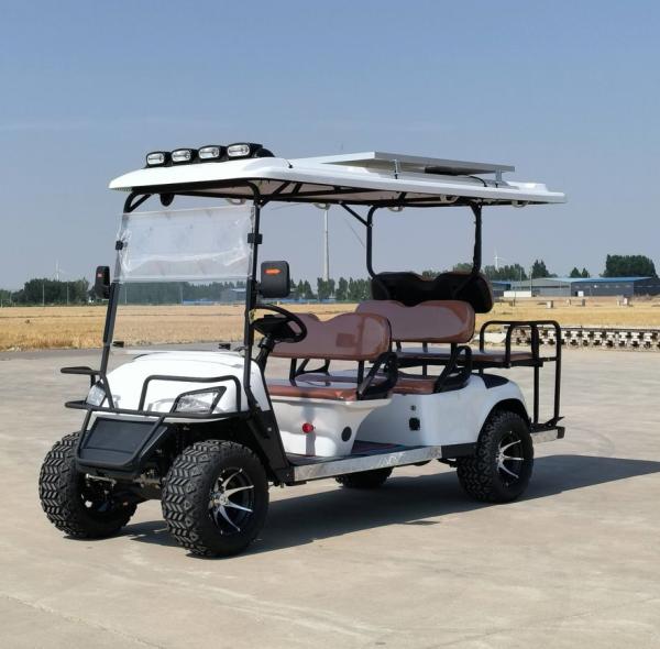 Buy cheap 6 Seater Golf Cart Logo Printing Customized Adult Rechargeable Tourist Sightseeing Car from wholesalers