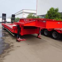 Buy cheap Mechanical Equipment Concave 4 Axle 80T Low Bed Semi Trailer product