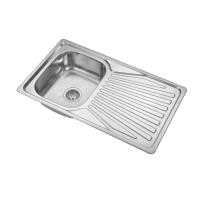 Buy cheap 500MM Stainless Steel Kitchen Sink With Drainboard Single Bowl product