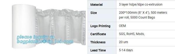 Buy cheap bubble dunnage pillow air bag, air cushion films for packaging, air filled pillow bag, air column bag, dunnage cushion a from wholesalers