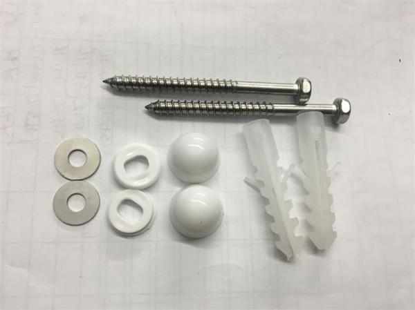 Buy cheap White Toilet Mounting Hardware Toilet Floor Bolts With Stainless Steel Screw from wholesalers