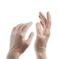 Buy cheap Powdered Clear Disposable Vinyl Gloves Large L XL Anti Slip product