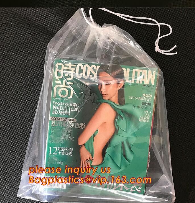 Biodegradable Christmas deco drawstring candy storage bag, oxford red christmas stocking candy bag packing bagplastics