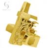 Buy cheap 24K Gold Custom Coffin Corners, Star Pattern Design Coffin Decoration Set 12# G from wholesalers