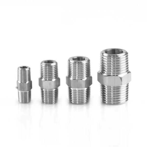 Buy cheap Stainless Steel 201 304 316 Casting Hexagon Nipple Double Ferrule Pipe Fittings 1/4''-4.0 from wholesalers