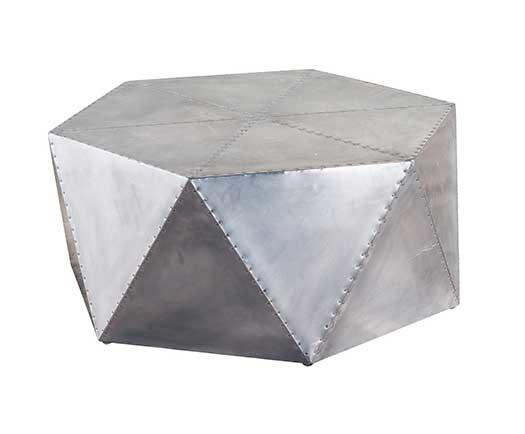 Buy cheap Retro Industrial Office Furniture Vintage Table Hexagon Aviator Aluminum Coffee Table from wholesalers