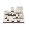 Buy cheap Jewelry Shop Cabinet Display Set Chocolate/Beige Fabric Stand for Necklace,Earring,Ring from wholesalers