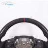 Buy cheap Blue Stripe Leather Range Rover Custom Steering Wheel Real Carbon Fiber from wholesalers