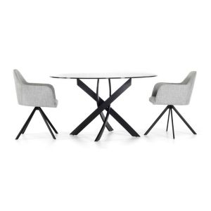 Buy cheap Customizd 0.1CBM 21kgs 150kgs Black crossed leg Modern Dining Room Sets from wholesalers