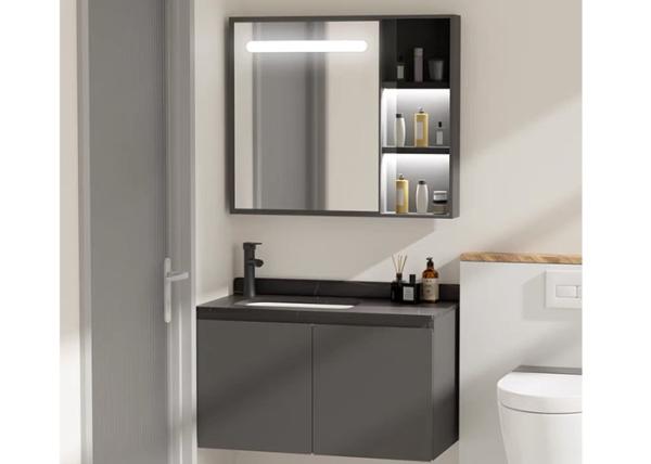 Buy cheap Metal Black Wall Mounted Bathroom Vanity EDM / OEM Available from wholesalers
