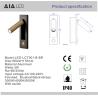Buy cheap Contemporary embedded mounted Gold Brushed led wall lamps 3W led wall light led reading bedside wall light from wholesalers