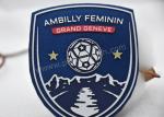 3D Football Team Patches Nylon Custom Clothing Patch High Density