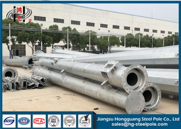 Buy cheap Hot Dip Thickness 3.5mm 110KV Galvanised Steel Pole from wholesalers