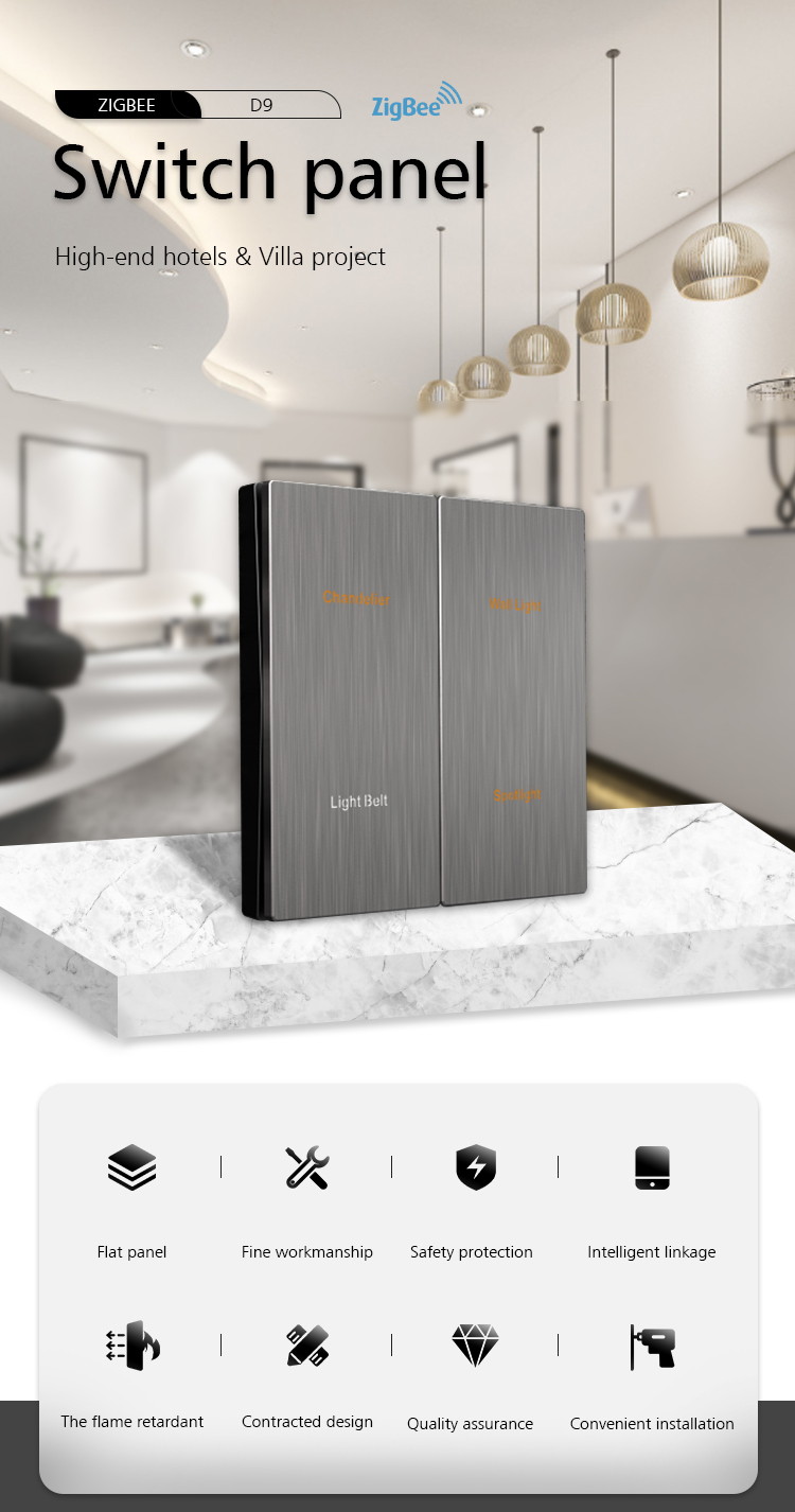 Alexa Voice Control Zigbee Wall Switch Tuya Smart Life App Control