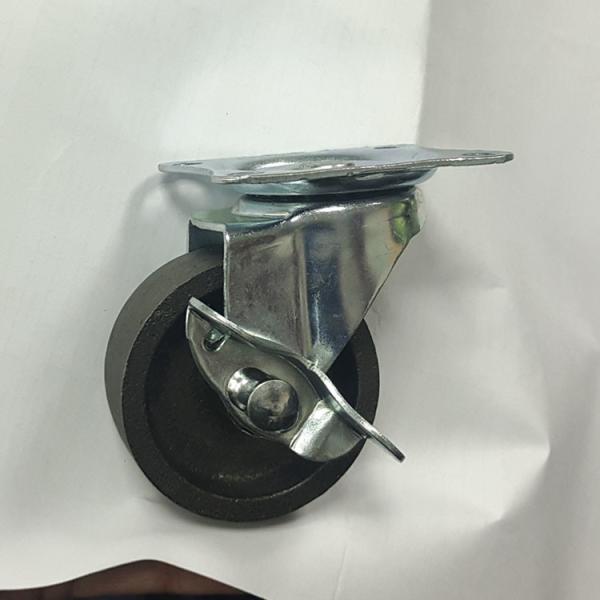 Buy cheap Steel Light Duty Swivel Lock Casters With -20 To 100 Degrees Celsius Smooth Grey TPR Wheels from wholesalers