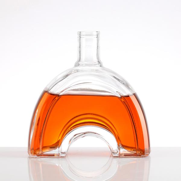 Buy cheap Arc Shape 750ml Luxury Glass Vodka Whisky Bottle for Customized Customer Requirements from wholesalers