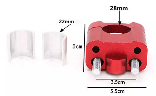 Suzuki Honda Yamaha Motorcycle Modified Parts Handlebar Riser Kit 7 / 8" 1 / 8" Universal Bar Clamps