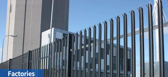 Europe Single Point Q235 Steel Palisade Fencing 2.0m Height For Residential