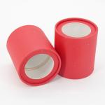 Coffee Packaging Kraft Paper Tube , Cylinder Candle Paper Box With Window