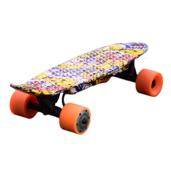 Buy cheap Childrens Portable Electric Skateboard , Orange Four Wheel Electric Scooter from wholesalers