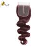 Buy cheap Virgin Ombre 99j Body Wave Human Hair Lace Closure With Baby Hair from wholesalers