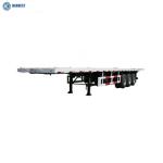 40 Ton Payload Platform Thickness 3mm FUWA 3 Axle 40ft Flatbed Semi Trailer
