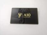 Brass Material Matte Black Metal Business Cards With Laser Engrave Gold Logo