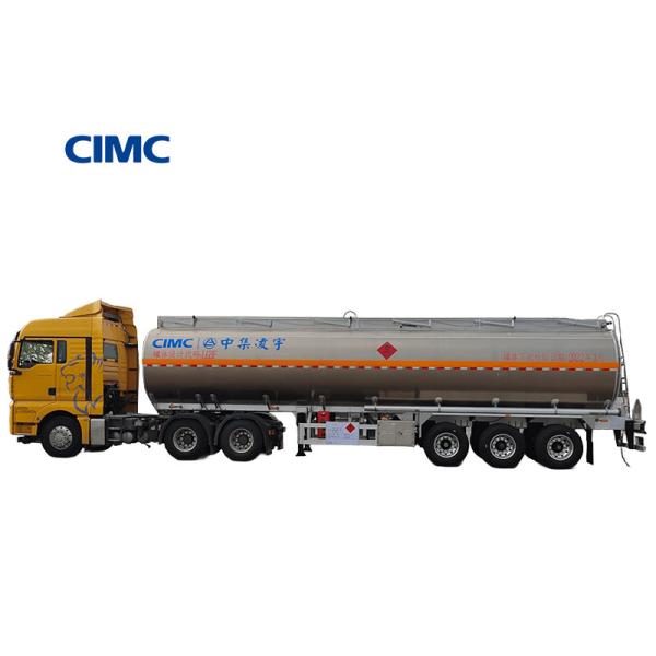 Buy cheap High Capacity 48000 Liter Aluminum Alloy Gasoline Tanker Trailer With HOWO Chassis from wholesalers