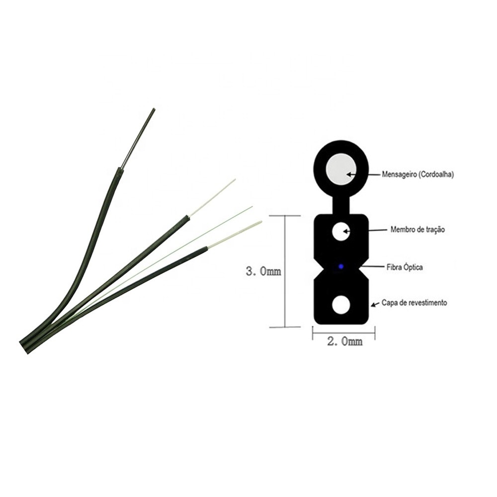 1 Core Single Mode G657A1 FTTH GJXFH Bulk Fiber Optic Cable