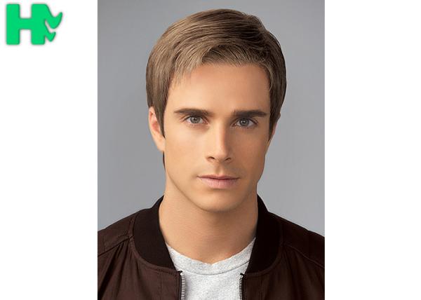 Buy cheap Simple Fluffy Men Hair Wig Short Straight Capless 100% Heat Resistant Fiber from wholesalers