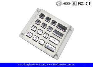Wholesale Metal Industrial Numeric Keypad , 16 Keys Rugged Vandal Proof Keyboard from china suppliers