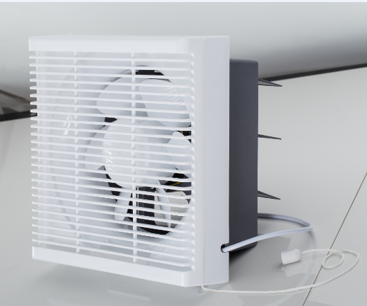 Mass Production 6 Inch White Plastic Square Exhaust Fan for Bathroom Ventilation