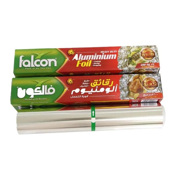 Silver Heavy Duty Kitchen Aluminium Jumbo Roll With Band Sawtooth Cutter For