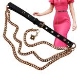 Nickle Free Womens Trendy Belts Multilayer 42 Inches Length