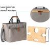 Buy cheap Portable 40L Large Insulated Cooler Tote Bags With Bamboo Wine Table Recyclable from wholesalers