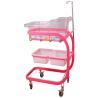 Buy cheap Silent Castor Hospital Baby Crib Pink Plastic Swing Bassinet Easy Operation Baby Bassinet Crib from wholesalers