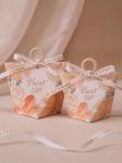 Pink European Type Fancy Paper Boxes Folding Food Candy Packaging For Wedding