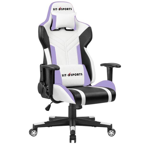 Buy cheap White PU Leather Racing Gaming Chair for Comfortable Gaming in Office/Home/Apartment from wholesalers